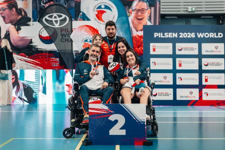 Imagen Alejandro Díaz, vecino de nuestra ciudad, plata en el World Boccia Challenger de Pilsen, por parejas junto a Laura Utrero