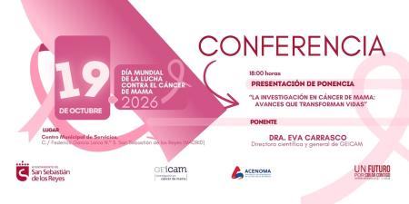 Imagen ¿Qué avances están transformando la investigación del cáncer de mama? Ponencia en San Sebastián de los Reyes