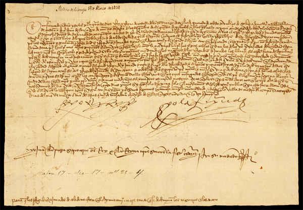 Imagen 1494, marzo, 14. Medina del Campo. Archivo Municipal de Toledo