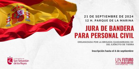 Imagen Toda la ciudadanía está invitada a participar en la Jura de Bandera civil del 21 de septiembre