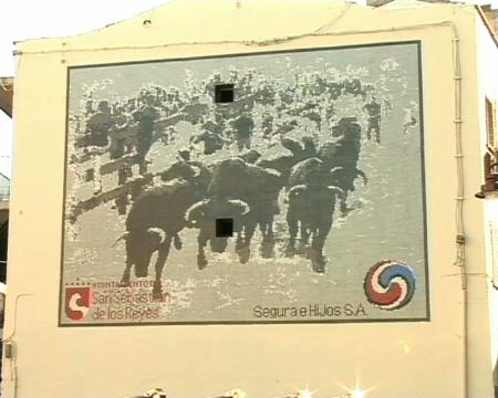 Imagen Un mosaico en el Paseo del Encierro