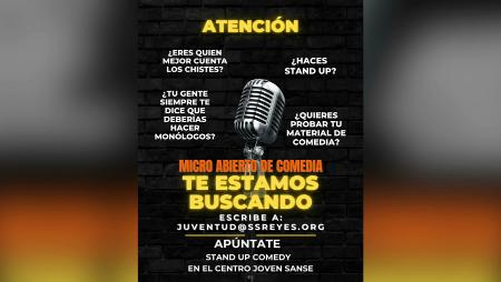 Imagen ¿Te animas al ‘Open Mic de Comedia’ el 17 de julio en el Centro Joven de...