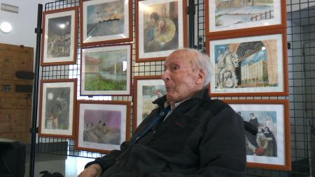 Imagen Carlos Perón, vecino de 101 años, inaugura una exposición con sus...