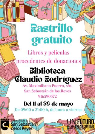 Rastrillo gratuito de libros y películas procedentes de donaciones
