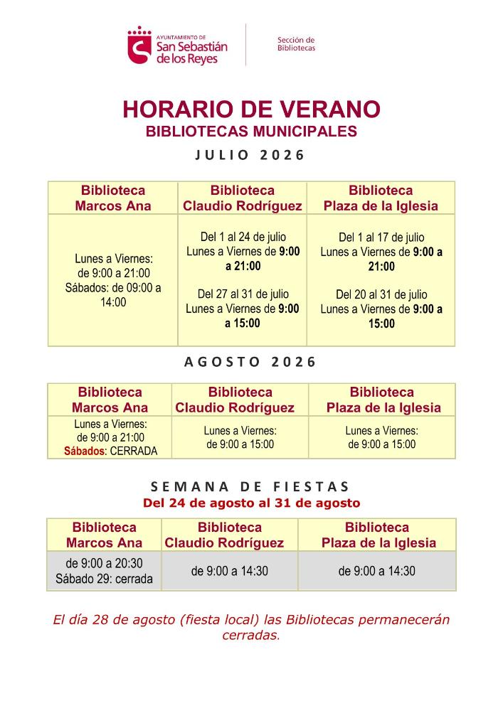 Imagen Bibliotecas Municipales en verano