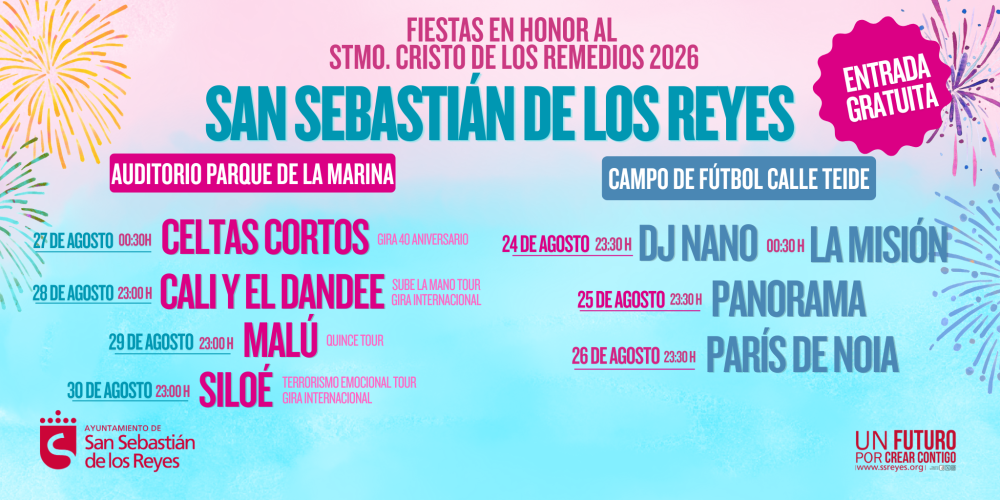Imagen Los grandes conciertos de las fiestas en honor al Santísimo Cristo de los Remedios ya cuentan con cartel oficial